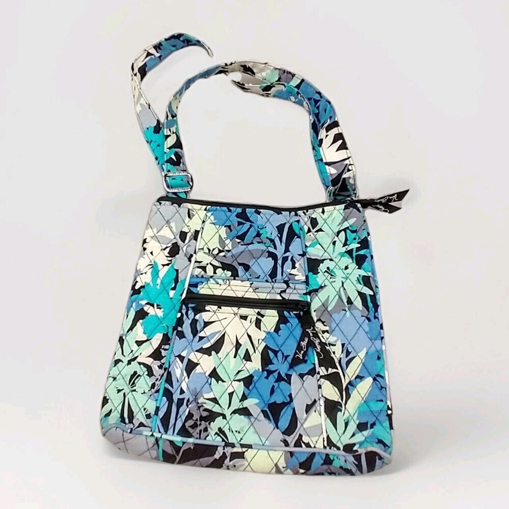 Vera Bradley‎ Hipster Crossbody Purse Blue Party Quilt Shoulder Straps